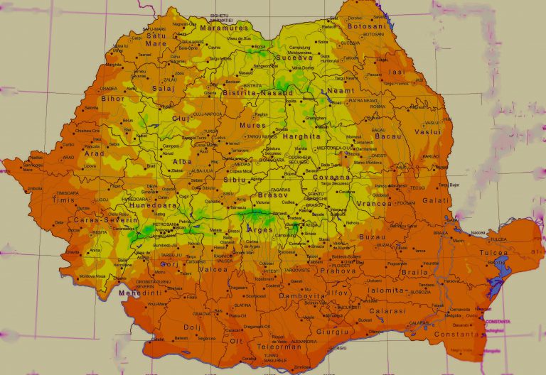 romania spring 2024 temperature map hot